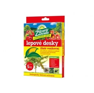 Deska lepová  žlutá 5ks/molice, mšice/venkovní