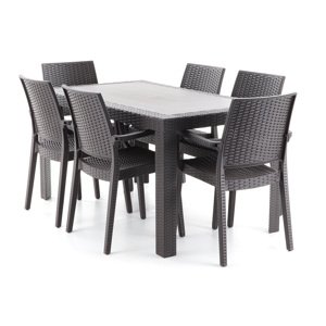 Sestava zahradního nábytku ARETA URANO set 6 umělý ratan