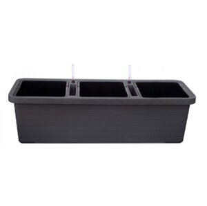 Truhlík samozavlažovací BERBERIS TRIO Antracit 117cm