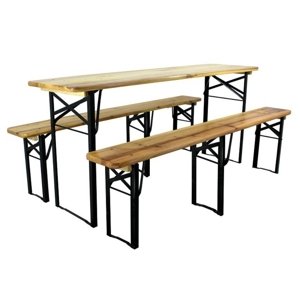 Pivní set - Sestava zahradního nábytku Stolek + 2 lavice / CH2745