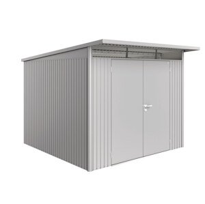 Domek na nářadí AVANTGARDE A7, stříbrná, dvoukřídlé dveře BH15079