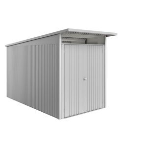 Biohort Zahradní domek AVANTGARDE ECO A4, stříbrná metalíza, dvoukřídlé dveře