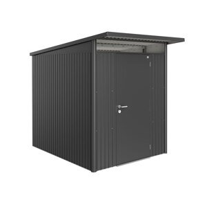 Domek na nářadí AVANTGARDE A2, šedá metalíza, jednokřídlé dveře BH17020