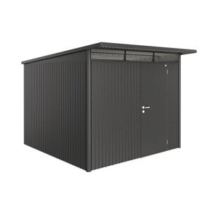 Domek na nářadí AVANTGARDE A7, šedá metalíza, jednokřídlé dveře BH17070