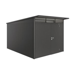 Domek na nářadí AVANTGARDE A8, šedá metalíza, jednokřídlé dveře BH17080