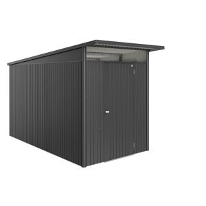 Biohort Zahradní domek AVANTGARDE ECO A4, tmavě šedá metalíza, jednokřídlé dveře