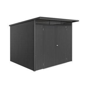 Biohort Zahradní domek AVANTGARDE ECO A6, tmavě šedá metalíza, dvoukřídlé dveře