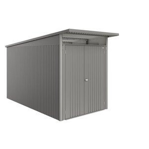 Biohort Zahradní domek AVANTGARDE ECO A4, šedý křemen metalíza, dvoukřídlé dveře