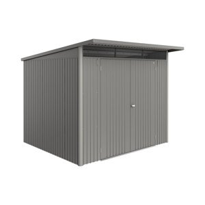 Biohort Zahradní domek AVANTGARDE ECO A6, šedý křemen metalíza, dvoukřídlé dveře