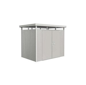 Domek na nářadí Biohort HIGHLINE H1, stříbrná, dvoukřídlé dveře BH83029