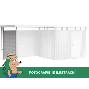 Domek na nářadí Biohort HIGHLINE H2, stříbrná, dvoukřídlé dveře BH83039