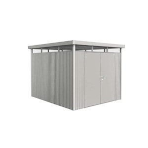 Domek na nářadí Biohort HIGHLINE H3, stříbrná, dvoukřídlé dveře BH83049