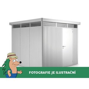 Domek na nářadí Biohort HIGHLINE H5, stříbrná, jednokřídlé dveře BH83060