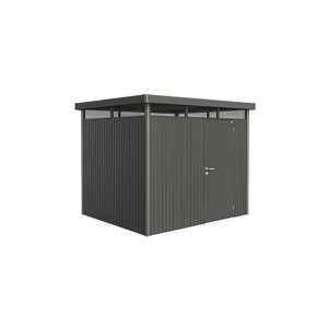 Domek na nářadí Biohort HIGHLINE H2, tmavě šedý, jednokřídlé dveře BH84030