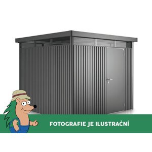 Domek na nářadí Biohort HIGHLINE H5, tmavě šedý, dvoukřídlé dveře BH84069