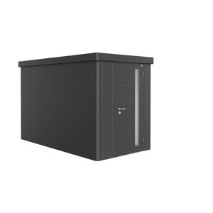 Zahradní domek NEO 4A, tmavě šedá, jednokřídlé dveře BH85014