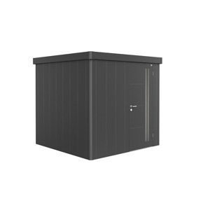 Zahradní domek NEO 2B, tmavě šedá, jednokřídlé dveře BH85034