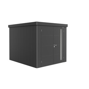 Zahradní domek NEO 3B, tmavě šedá, dvoukřídlé dveře BH85069
