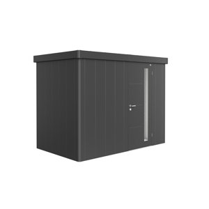 Zahradní domek NEO 1C, tmavě šedá, jednokřídlé dveře BH85082