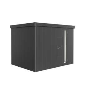 Zahradní domek NEO 2C, tmavě šedá, jednokřídlé dveře BH85085