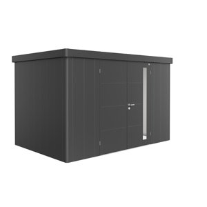 Zahradní domek NEO 2D, tmavě šedá, dvoukřídlé dveře BH86048