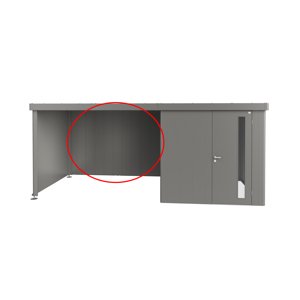 Zadní stěna k přístřešku pro zahradní domky Biohort Neo šedý křemen BH87098
