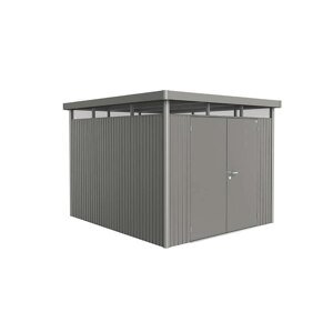 Domek na nářadí Biohort HIGHLINE H5, šedý křemen, dvoukřídlé dveře BH88069