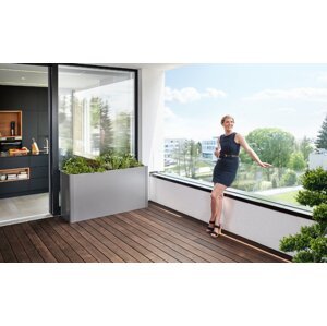 Truhlík Biohort BELVEDERE MAXI 150, šedý křemen metalíza