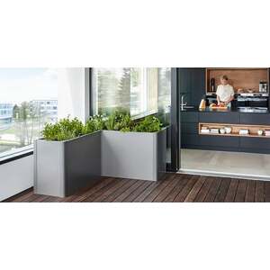Truhlík Biohort BELVEDERE MAXI L150, šedý křemen metalíza