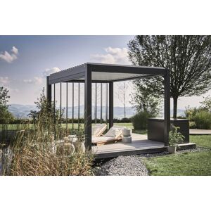 Bioklimatická pergola BIOHORT 3 x 3 m, tmavě šedá metalíza
