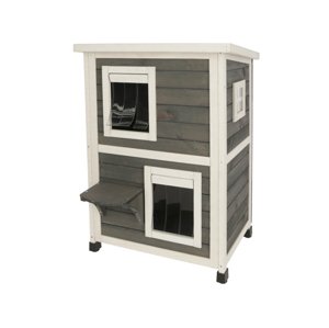 Dvoupatrová bouda pro kočky KERBL FAMILY 57 x 55 x 80 cm BS0430