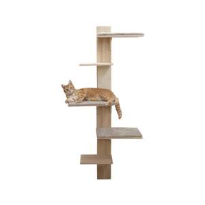 Bravson Škrabadlo pro kočky KERBL 81612 TIMBER, kočičí strom na zeď 150 cm