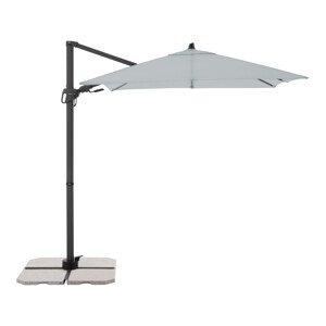 Zahradní slunečník s boční nohou  DERBY DX 210 x 210 cm, světle šedá DP452274827