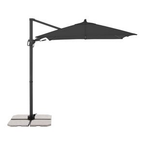 Zahradní slunečník s boční nohou  DERBY DX 210 x 210 cm, antracit DP452274840