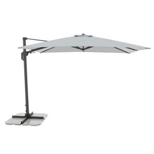 Moderní slunečník s boční nohou Doppler ACTIVE 310  x 210 cm, světle šedá DP474273827