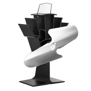 Ventilátor na kamna FLAMINGO dvoulopatkový, stříbrný FLHSF17-264