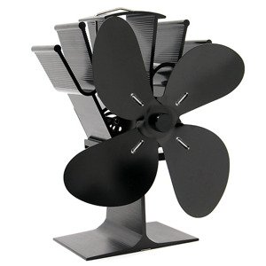 Ventilátor na kamna FLAMINGO čtyřlopatkový, černý FLHSF17-267