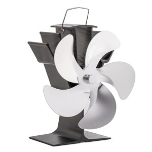 Ventilátor na kamna FLAMINGO pětilopatkový, stříbrný FLHSF17-268