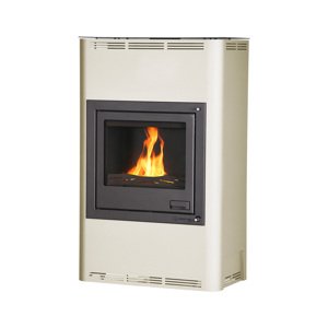 Kamna s výměníkem AQUAFLAM 25, krémová, automatická regulace FLHSF29-031