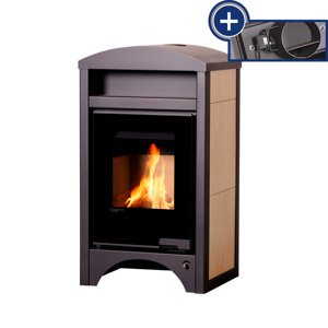 Kamna s výměníkem AQUAFLAM VARIO BARMA 11/7kW dlažba Javor, elektronická regulace FLHSF34-052