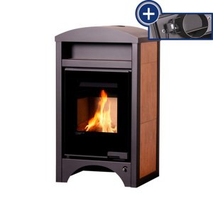 Kamna s výměníkem AQUAFLAM VARIO BARMA 11/7kW dlažba Ořech, elektronická regulace FLHSF34-053