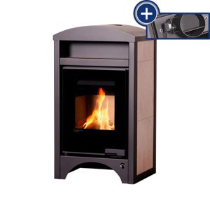 Kamna s výměníkem AQUAFLAM VARIO BARMA 11/7kW dlažba Bělený Dub, elektronická regulace FLHSF34-054