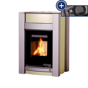 Kamna s výměníkem AQUAFLAM VARIO KALMAR 11/5kW olivová, elektronická regulace FLHSF34-057