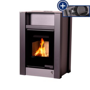 Kamna s výměníkem AQUAFLAM VARIO LEND 11/5kW šedá, elektronická regulace FLHSF34-071