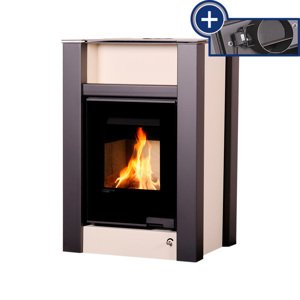 Kamna s výměníkem AQUAFLAM VARIO LEND 11/7kW krémová, elektronická regulace FLHSF34-076