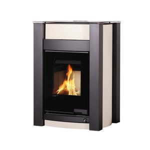 Krbová kamna AQUAFLAM VARIO KALMAR 11kW krémová (teplovzdušná verze) FLHSF34-096