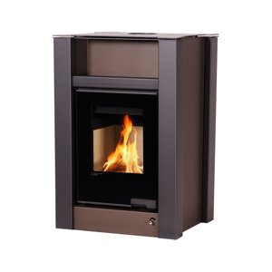 Krbová kamna AQUAFLAM VARIO LEND 11kW hnědá - sametová (teplovzdušná verze) FLHSF34-099