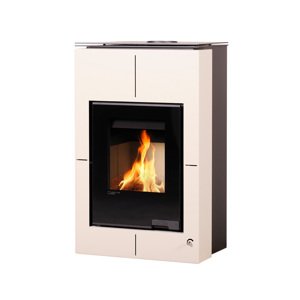 Krbová kamna AQUAFLAM VARIO SAPORO 11kW krémová (teplovzdušná verze) FLHSF34-106