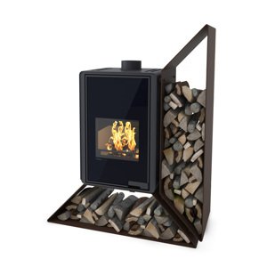 Krbová kamna FLAMINGO DELUXE KAMPA pravá, hnědá - sametová FLHSF42-015