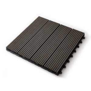 Guttadeck, terasová dlaždice WPC, 300 x 300 mm, tmavě šedá GU100001405
